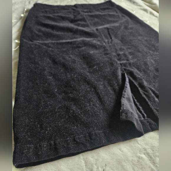 Black Corduroy Pencil Skirt - Picture 3 of 3